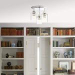 ‎Yosoan Yosoan 3 Way Ceiling Light Chrome Glass Pendant Flush Light Fitting E27 Kitchen - Image 2