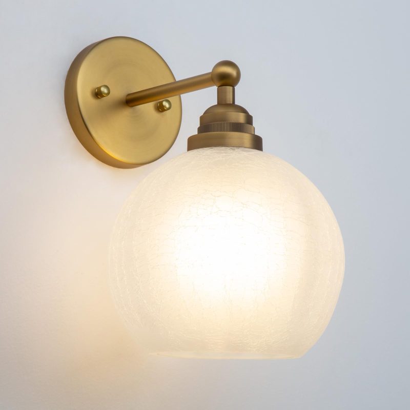 618msO1qrL JIMUBEAM Industrial Vintage Wall Light Frosted Glass Globe E27 Sconce