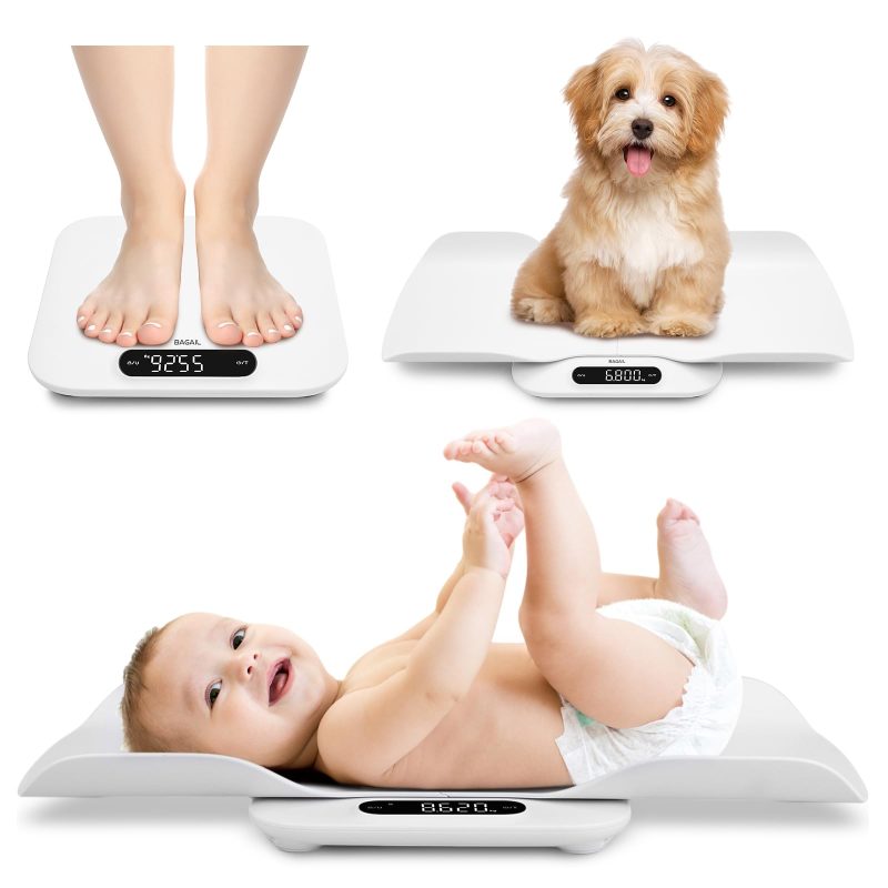 BAGAIL Baby Scale Digital Infant Pet Scales Detachable Tray Tare 180kg BAGAIL