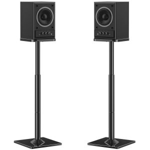 ELIVED Adjustable Speaker Stands Pair 10KG Cable Management 720-950mm Black ELIV