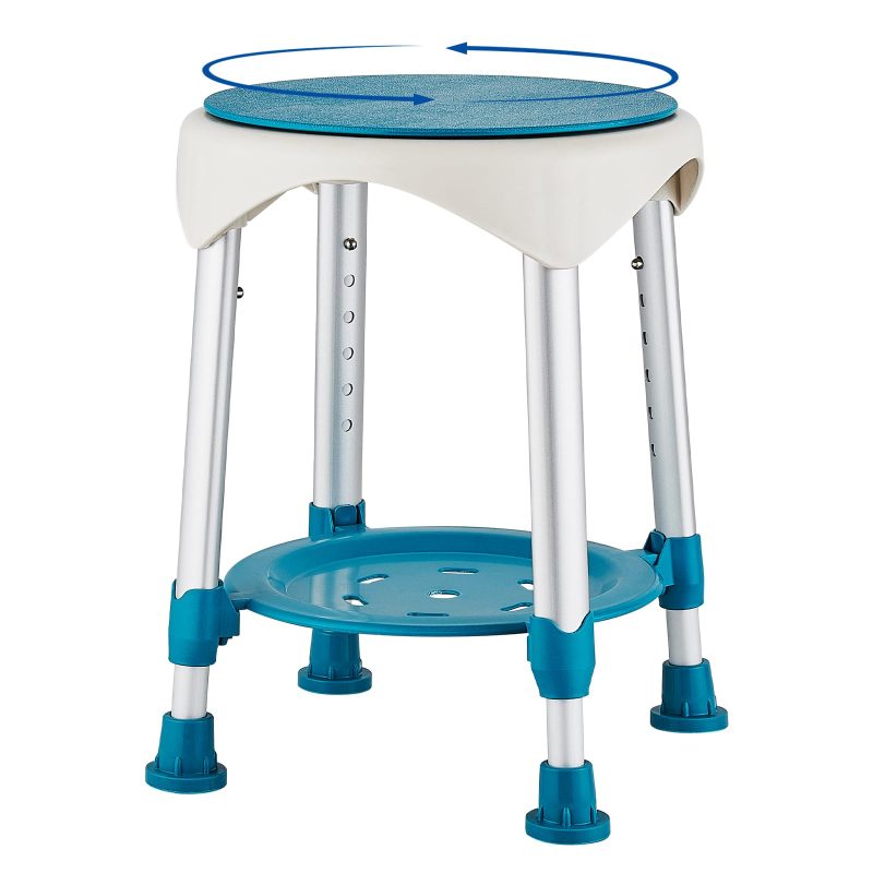 61WiZQ5-UL Shower Stool for Inside Upgrade Swivel Chair Elderly Seniors Adult Disabled 360°