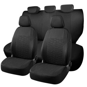 Universal Car Seat Covers Full Set Toyota Corolla RAV4 Yaris Front Rear Black Un