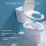 BYRISON Ultra Slim Bidet Toilet Seat Attachment Dual Nozzle Non Electric - Image 5