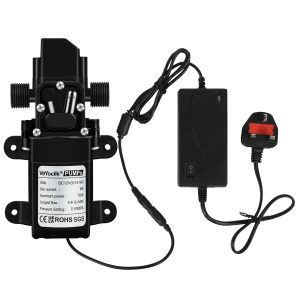 VeYocilk 12V Diaphragm Water Pump 4L/Min 1GPM 70W Pressure Switch UK Plug Van Ve