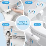 BYRISON Ultra Slim Bidet Toilet Seat Attachment Dual Nozzle Non Electric - Image 6