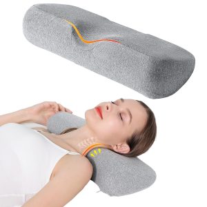 RESTCLOUD Cervical Neck Pillow Memory Foam Neck Support Pain Relief Dark Grey RE