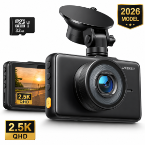 iZEEKER 2.5K Dash Cam 2026 Model 1440P 170° Wide Angle Night Vision