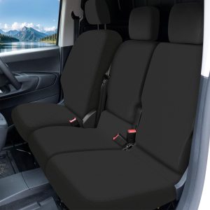 Black Seat Covers for 2019- Vauxhall Combo Peugeot Partner Citroen Berlingo Blac
