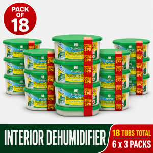 18 x 151 INTERIOR DEHUMIDIFIER 250ML 3 PACKS Heating Cooling Air Quality 151004