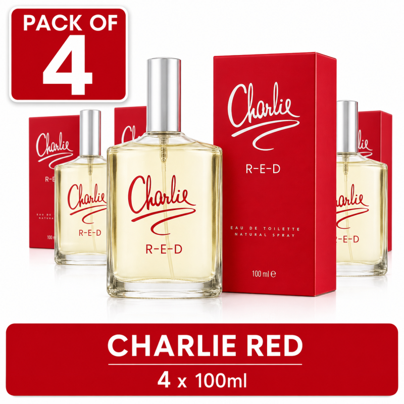 b01e2c96-cf47-4fbc-8951-6a7701b4d5d8 4 x Revlon Charlie Red EDT Spray 100 ml 100 Millilitres Eau de Toilette zaizah