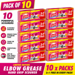 10 x 4 Elbow Grease Hand Grip Scourer Heavy Duty Double-Sided