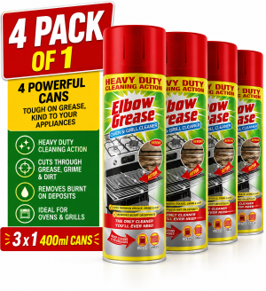 4 x Elbow Grease Oven+Grill H/Duty Cleaner 400ml Tough on
