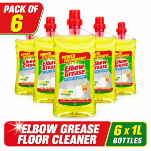 6 x Elbow Grease Concentrated Floor Cleaner (Lemon 1L) Makes 50L
