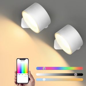 Lightess 2 x Rechargeable Wall Lights - Image 1
