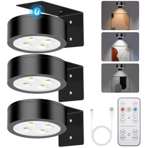 3 x Picture Lights for Wall Rechargeable Lighting Modes Dimmable