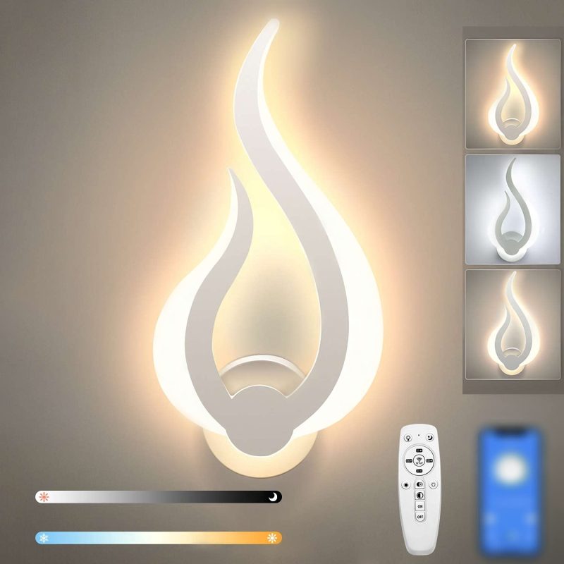 61uKM0roJS Lightess Led Wall Light with Remote Dimmable 2700K-6500K Timer