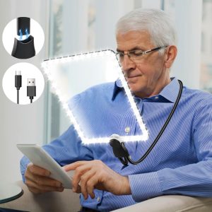 5 x Rechargeable Magnifying Glass with Light Adjustable Brightness