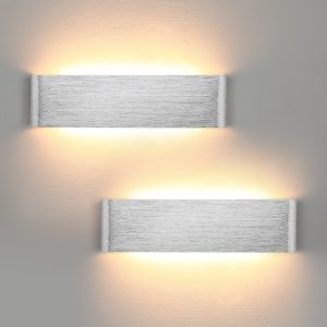 2 Pack Led Wall Lights for Living Room 12W Warm White Easy to