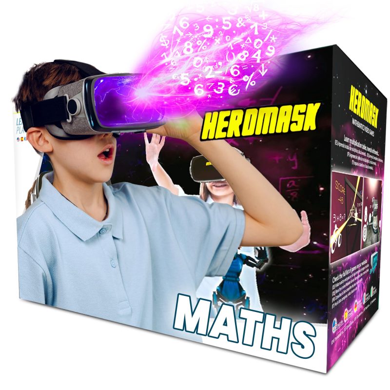 81CZP7DvI9L Heromask VR Headset Maths Games Fun Learning for Kids 5-12 Years